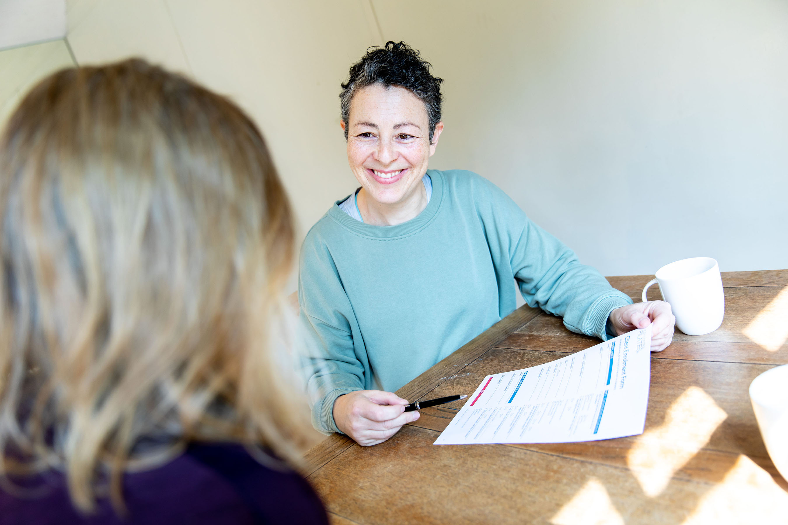 Pilates mat exercise in studio